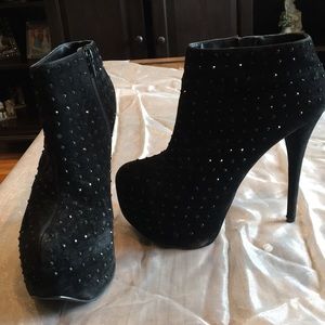 Wild pair black studded booties